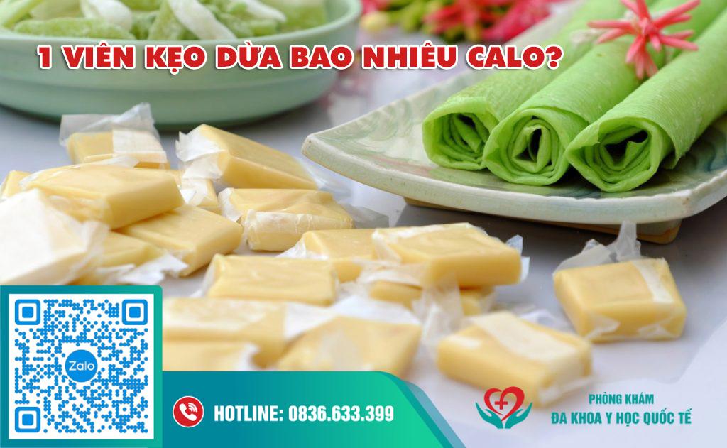 1 viên kẹo dừa bao nhiêu calo?