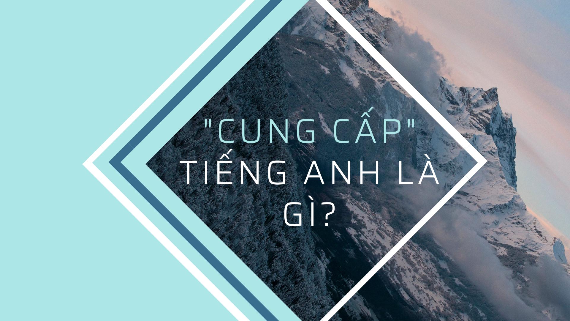 cung cấp tiếng anh là gì