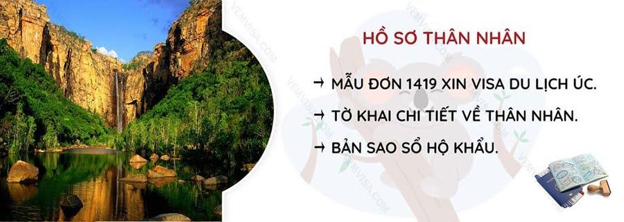 hồ sơ thân nhân visa du lịch bụi úc