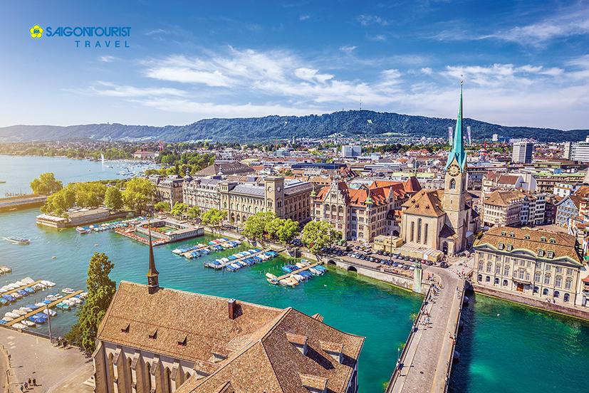 Một góc thành phố Zurich- Thụy Sỹ.