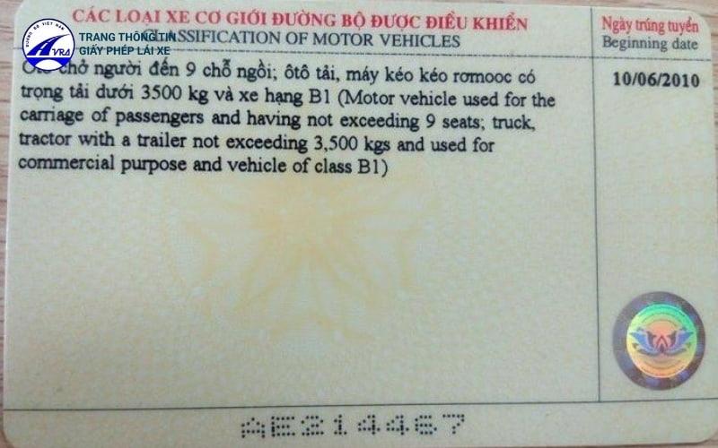 Quy định các loại xe bằng B2 được phép lái