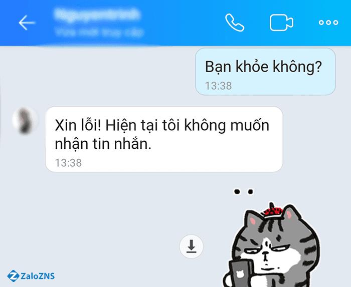 Dấu hiệu khi bị chặn Zalo