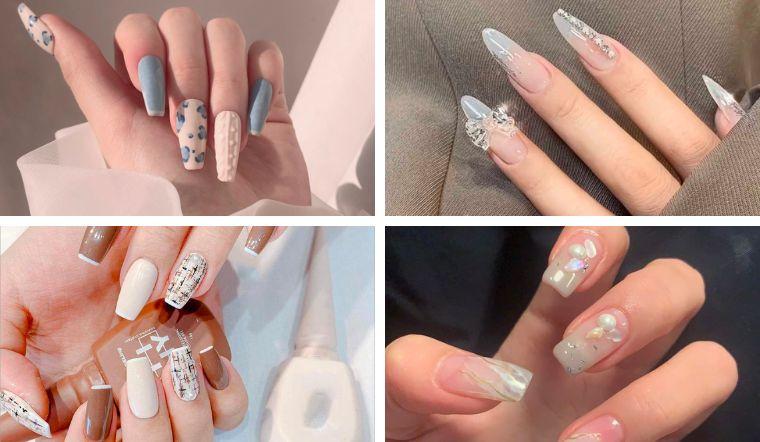 Mẫu nail sang trọng với thiết kế tối giản